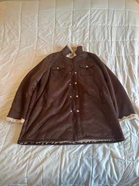 Women’s Brown Faux-Shearling Coat